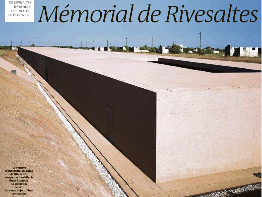 Hommage lors de l'inauguration du mémorial du CAMP DE RIVESALTES
